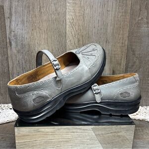 Dr Comfort Paradise Mary Jane Shoes Gray Leather 10.5 XW Diabetic Orthopedic